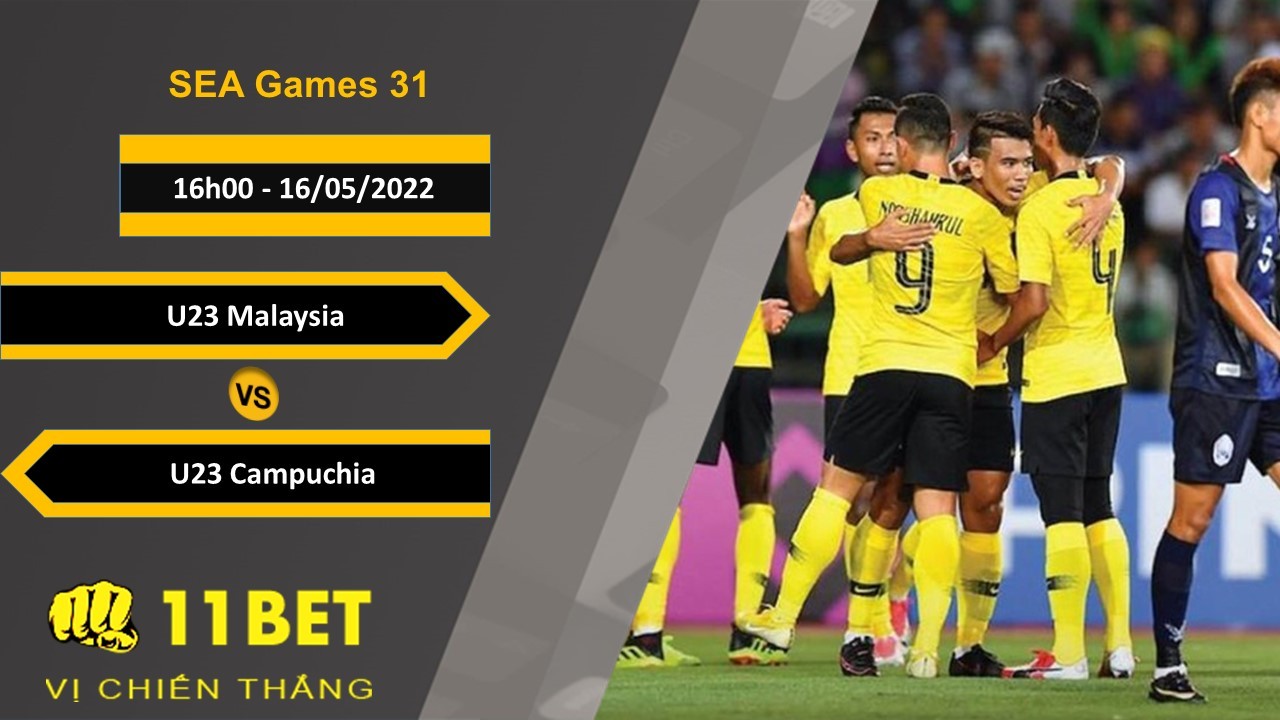 11BET Soi kèo U23 Malaysia vs U23 Campuchia 16h00, 16/05/2022